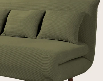 Banquette LUMI convertible clic-clac 2 places en velours côtelé | Best Mobilier