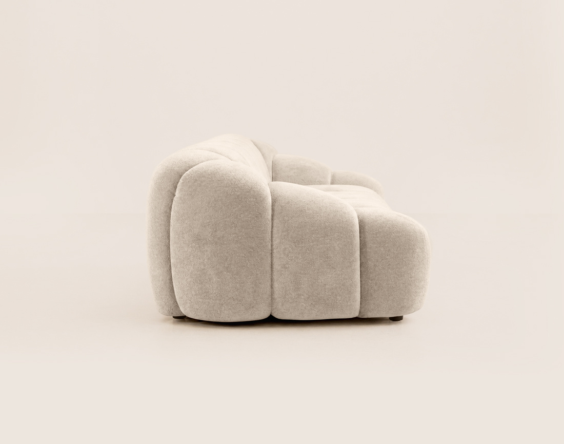Canapé AVA 3 places en velours texturé - Best Mobilier