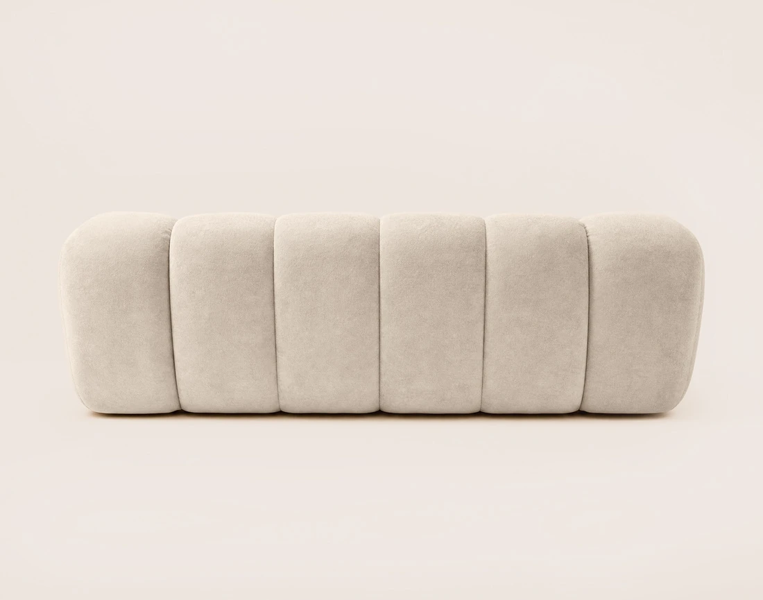 Canapé AVA 3 places en velours texturé - Best Mobilier