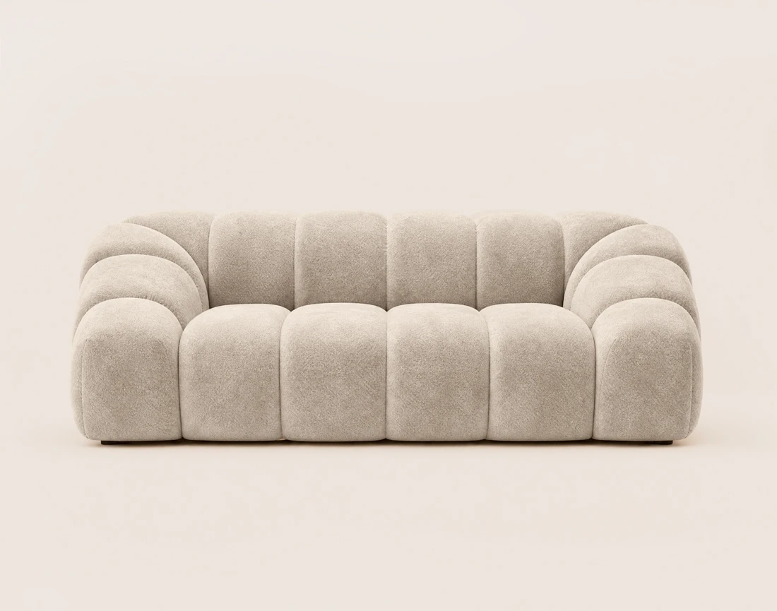 Canapé AVA 3 places en velours texturé - Best Mobilier