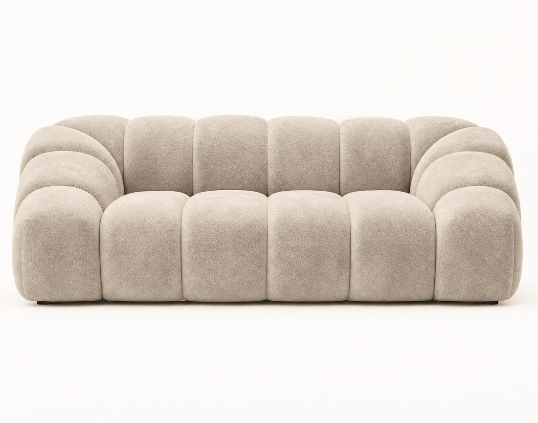 Canapé AVA 3 places en velours texturé - Best Mobilier