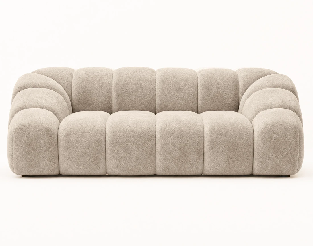 Canapé AVA 3 places en velours texturé - Best Mobilier