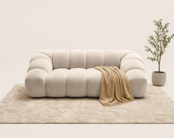Canapé AVA 3 places en velours texturé - Best Mobilier
