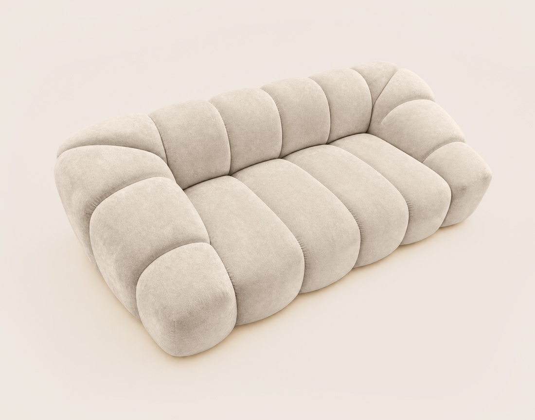 Canapé AVA 3 places en velours texturé - Best Mobilier