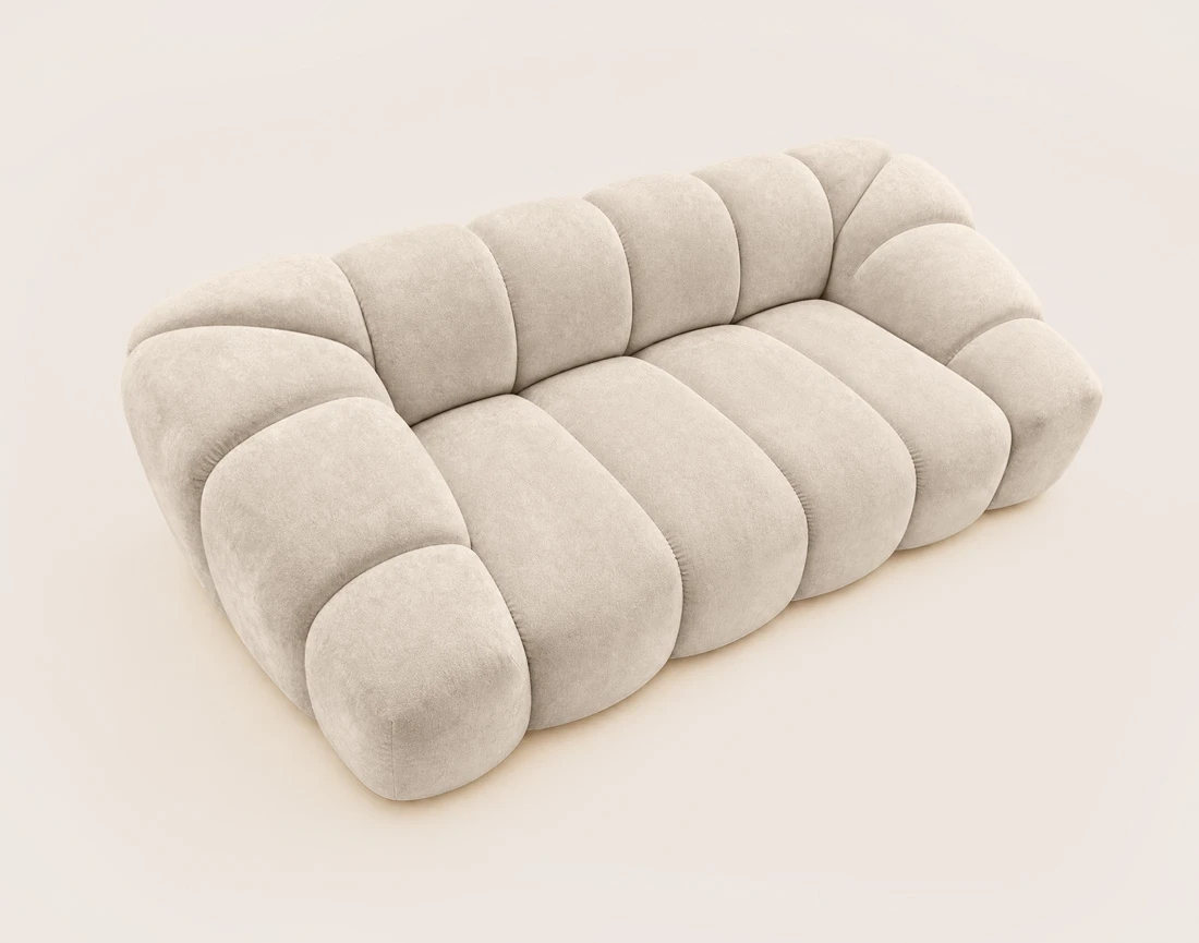 Canapé AVA 3 places en velours texturé - Best Mobilier