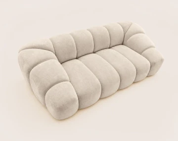 Canapé AVA 3 places en velours texturé - Best Mobilier