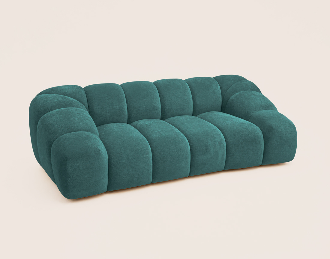 Canapé AVA 3 places en velours texturé - Best Mobilier
