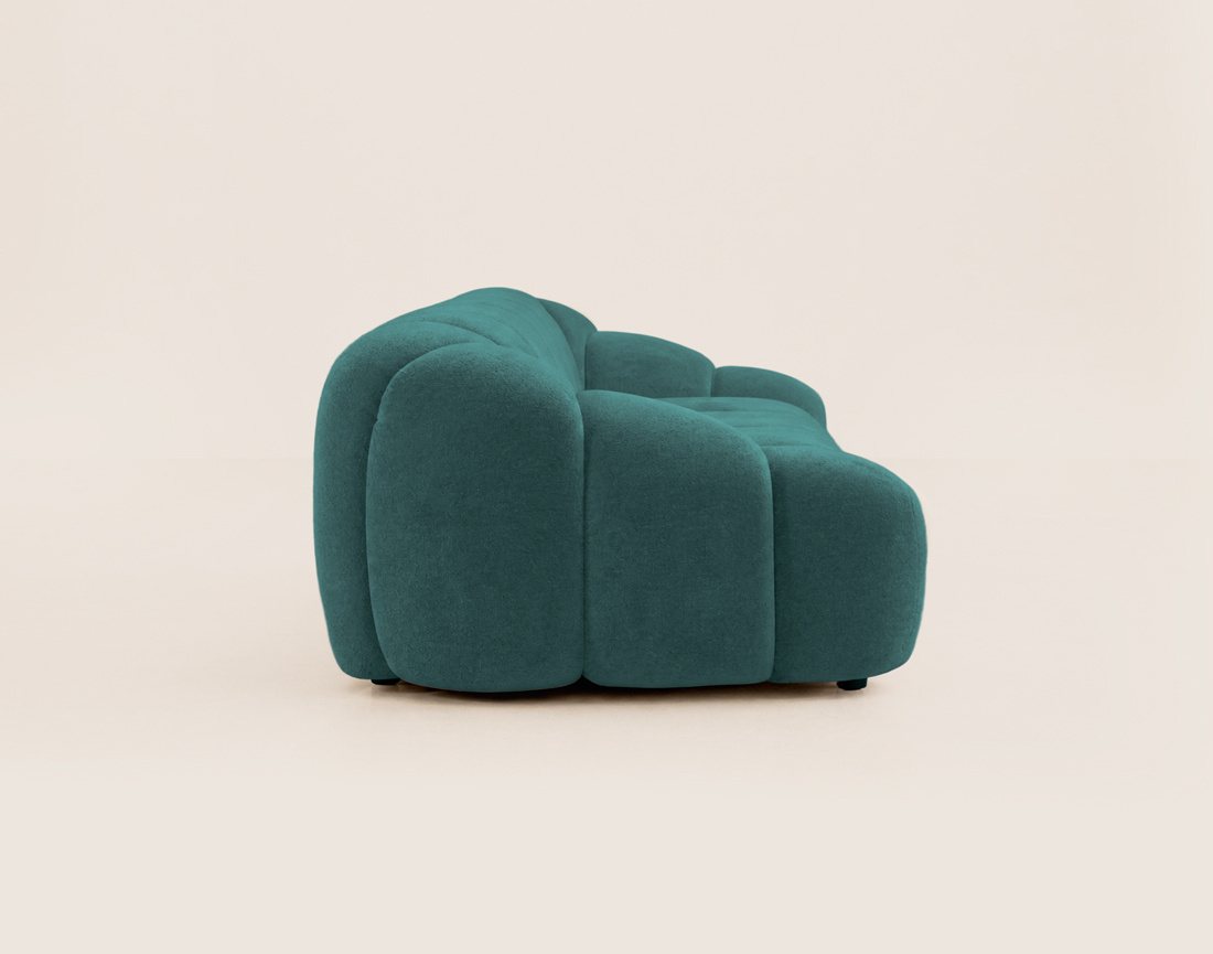Canapé AVA 3 places en velours texturé - Best Mobilier