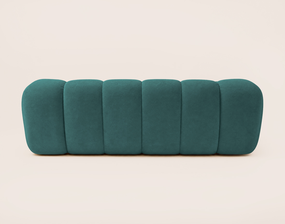 Canapé AVA 3 places en velours texturé - Best Mobilier