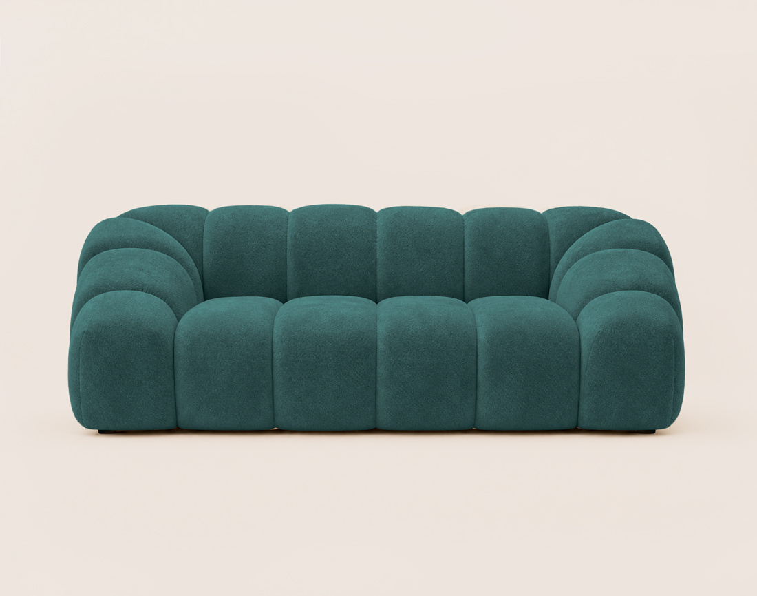 Canapé AVA 3 places en velours texturé - Best Mobilier