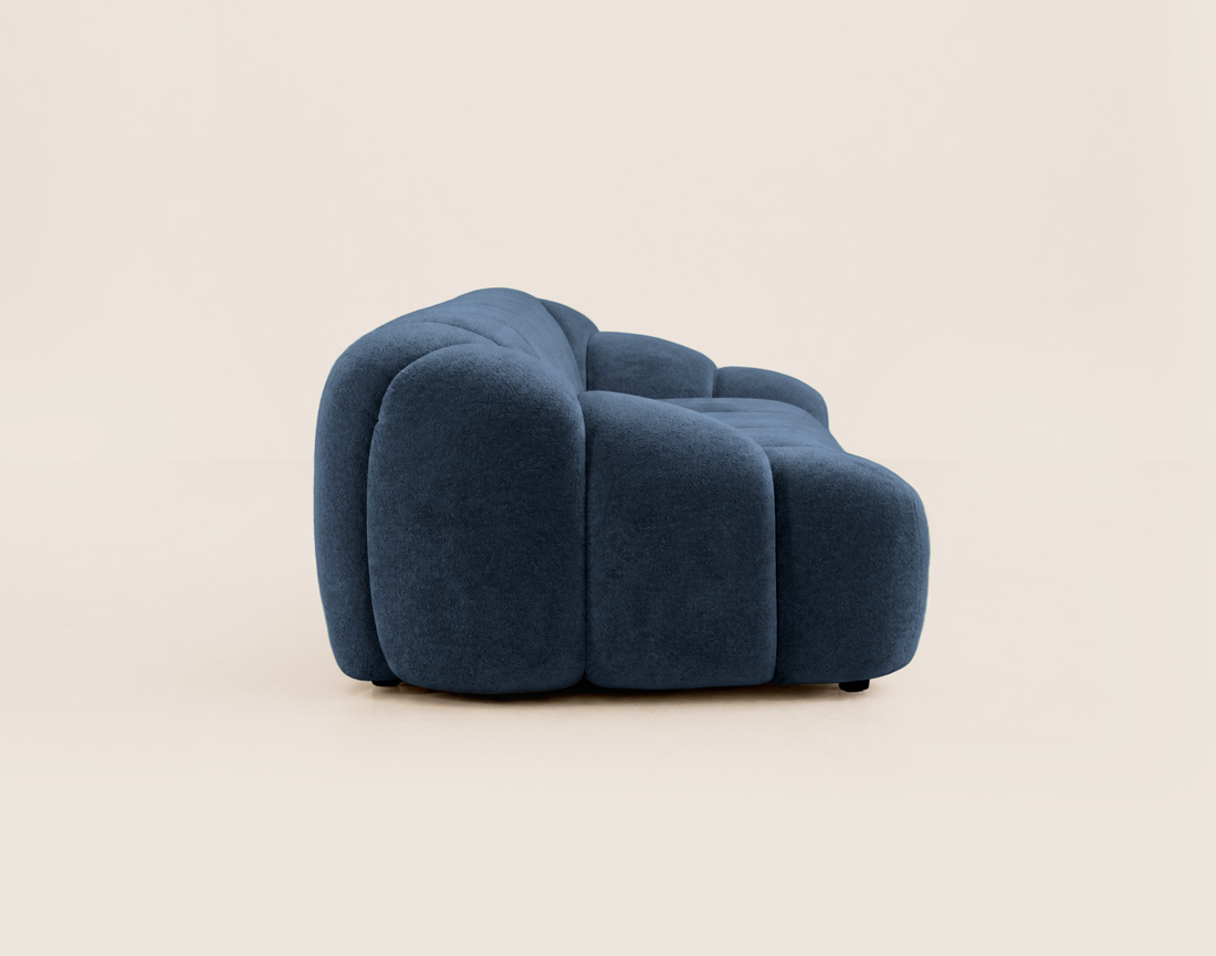 Canapé AVA 3 places en velours texturé - Best Mobilier