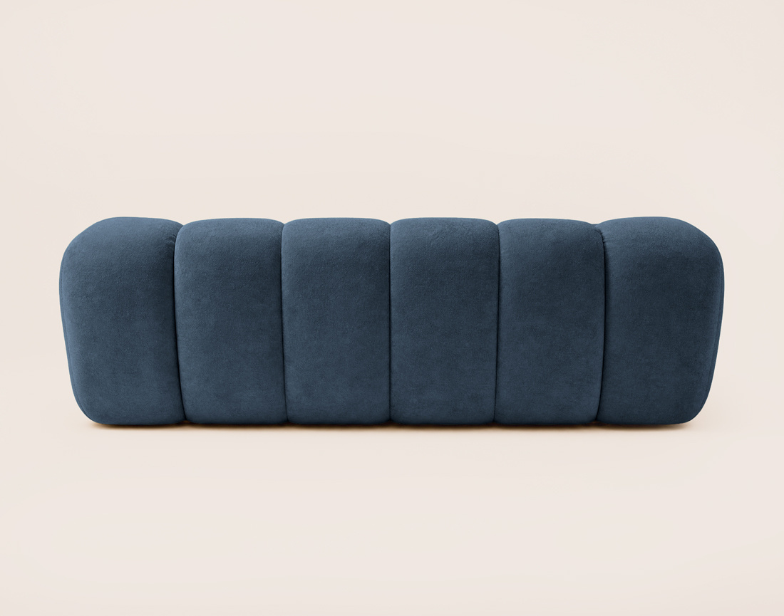 Canapé AVA 3 places en velours texturé - Best Mobilier
