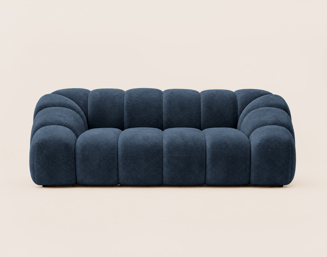 Canapé AVA 3 places en velours texturé - Best Mobilier