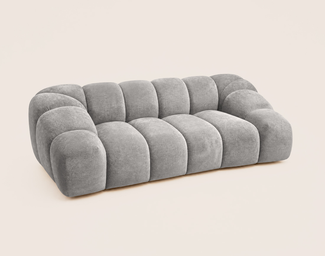 Canapé AVA 3 places en velours texturé - Best Mobilier