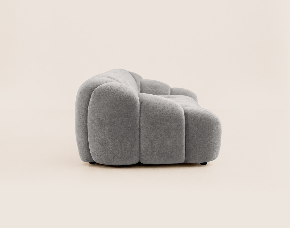 Canapé AVA 3 places en velours texturé - Best Mobilier
