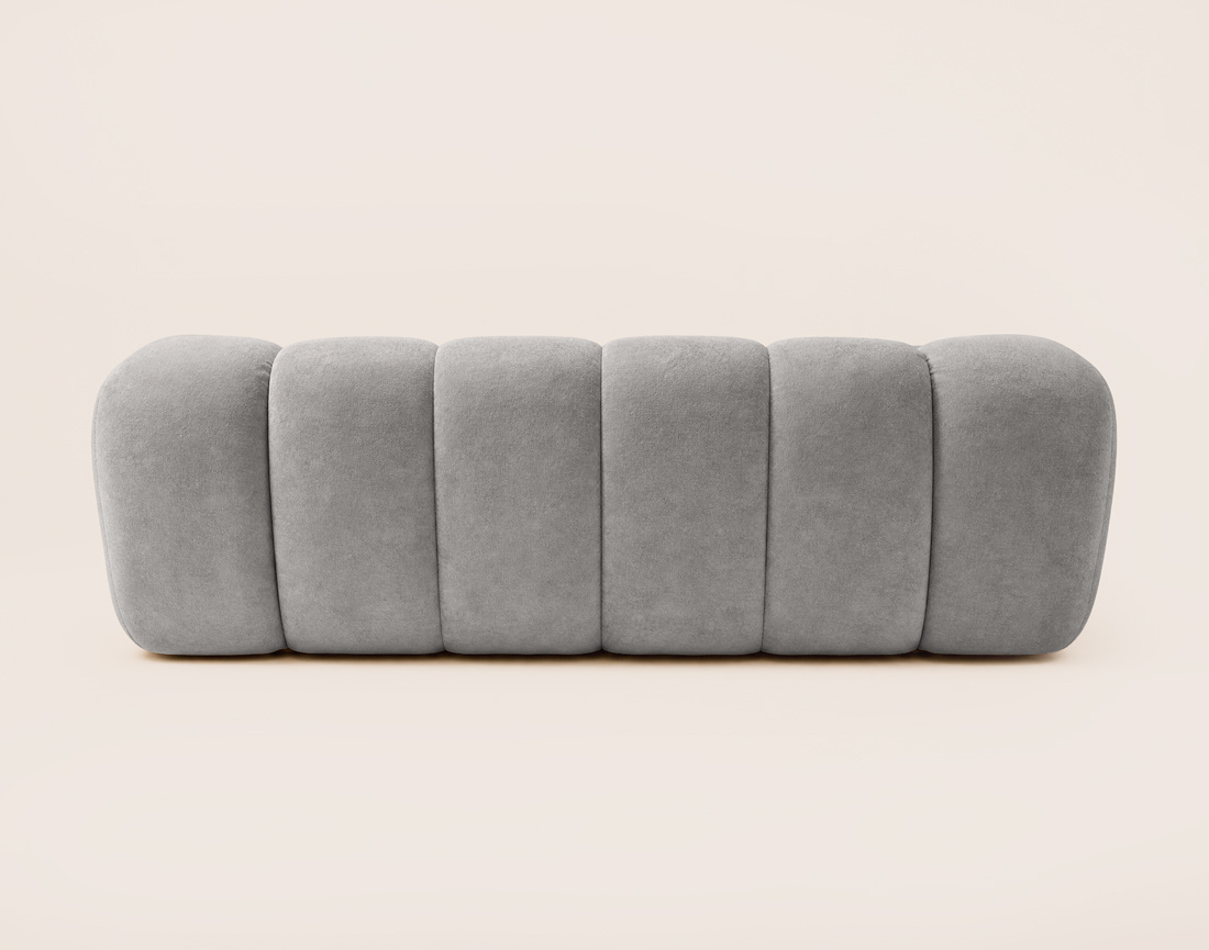 Canapé AVA 3 places en velours texturé - Best Mobilier