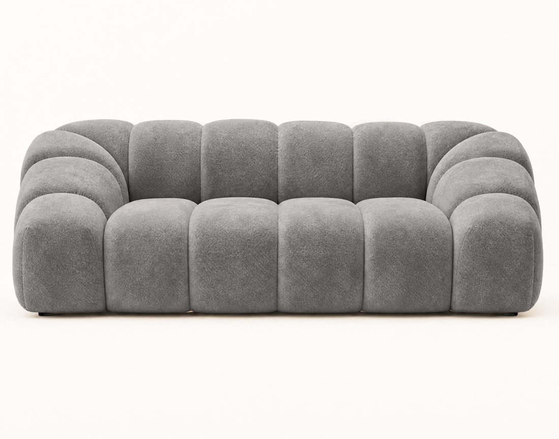 Canapé AVA 3 places en velours texturé - Best Mobilier