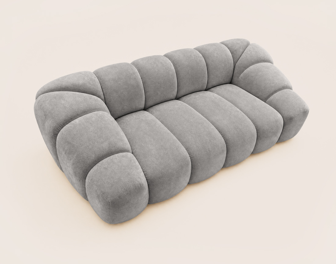 Canapé AVA 3 places en velours texturé - Best Mobilier