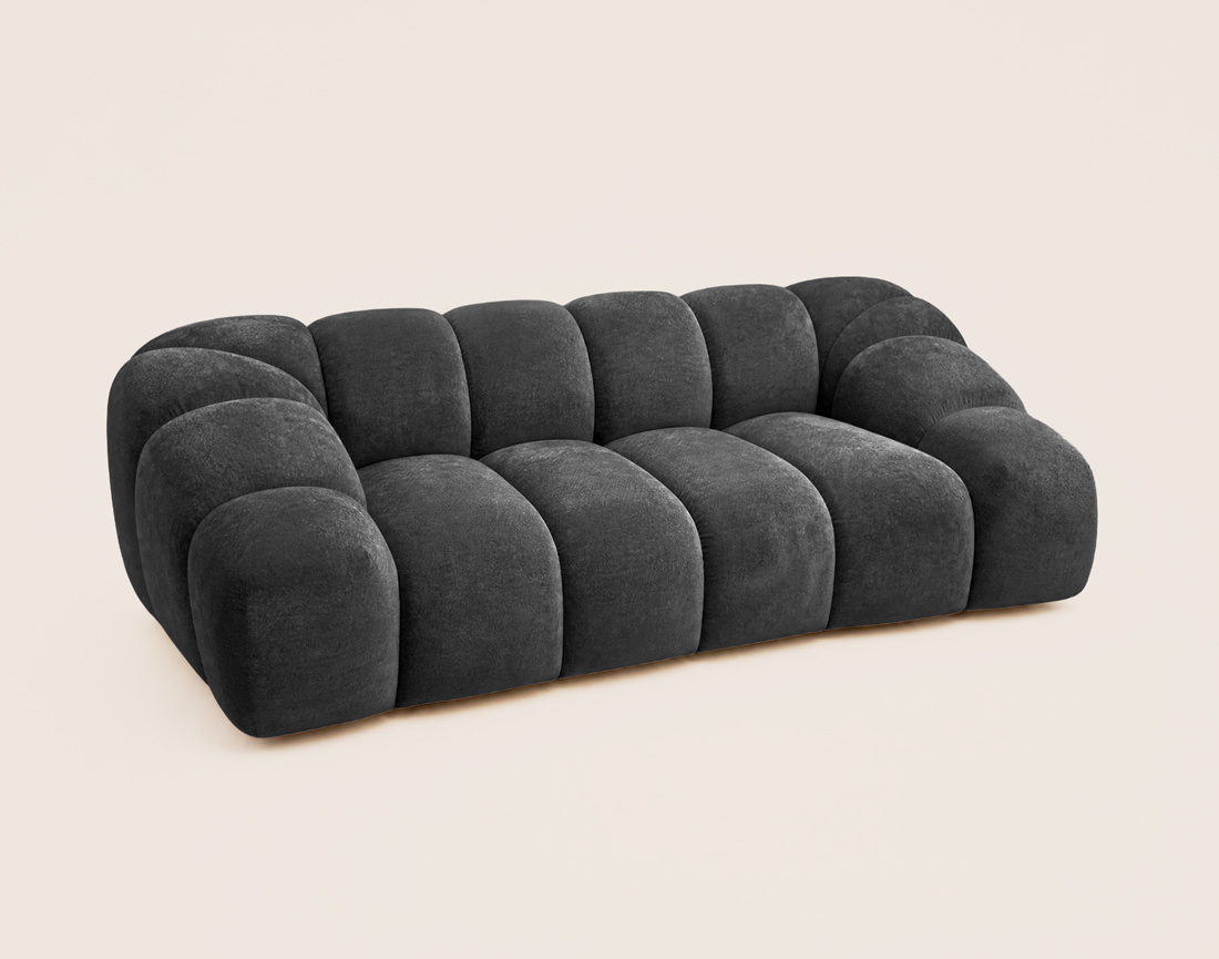 Canapé AVA 3 places en velours texturé - Best Mobilier