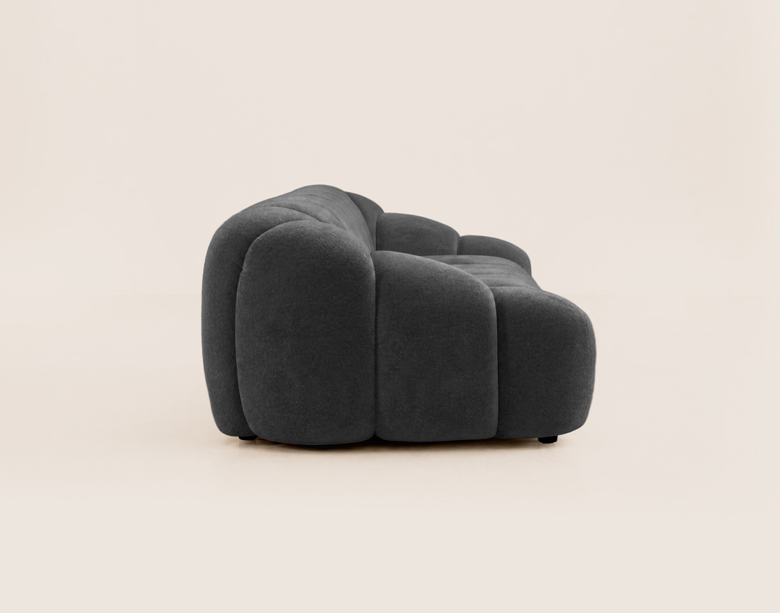 Canapé AVA 3 places en velours texturé - Best Mobilier