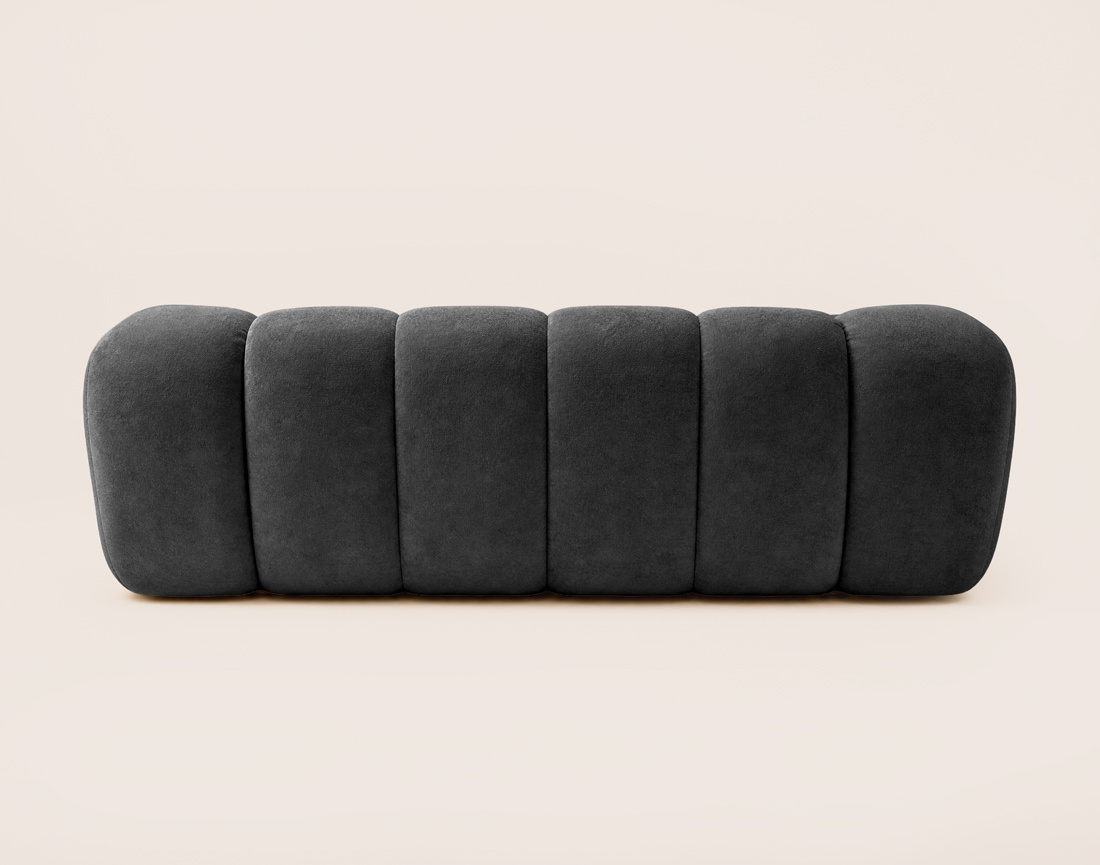 Canapé AVA 3 places en velours texturé - Best Mobilier