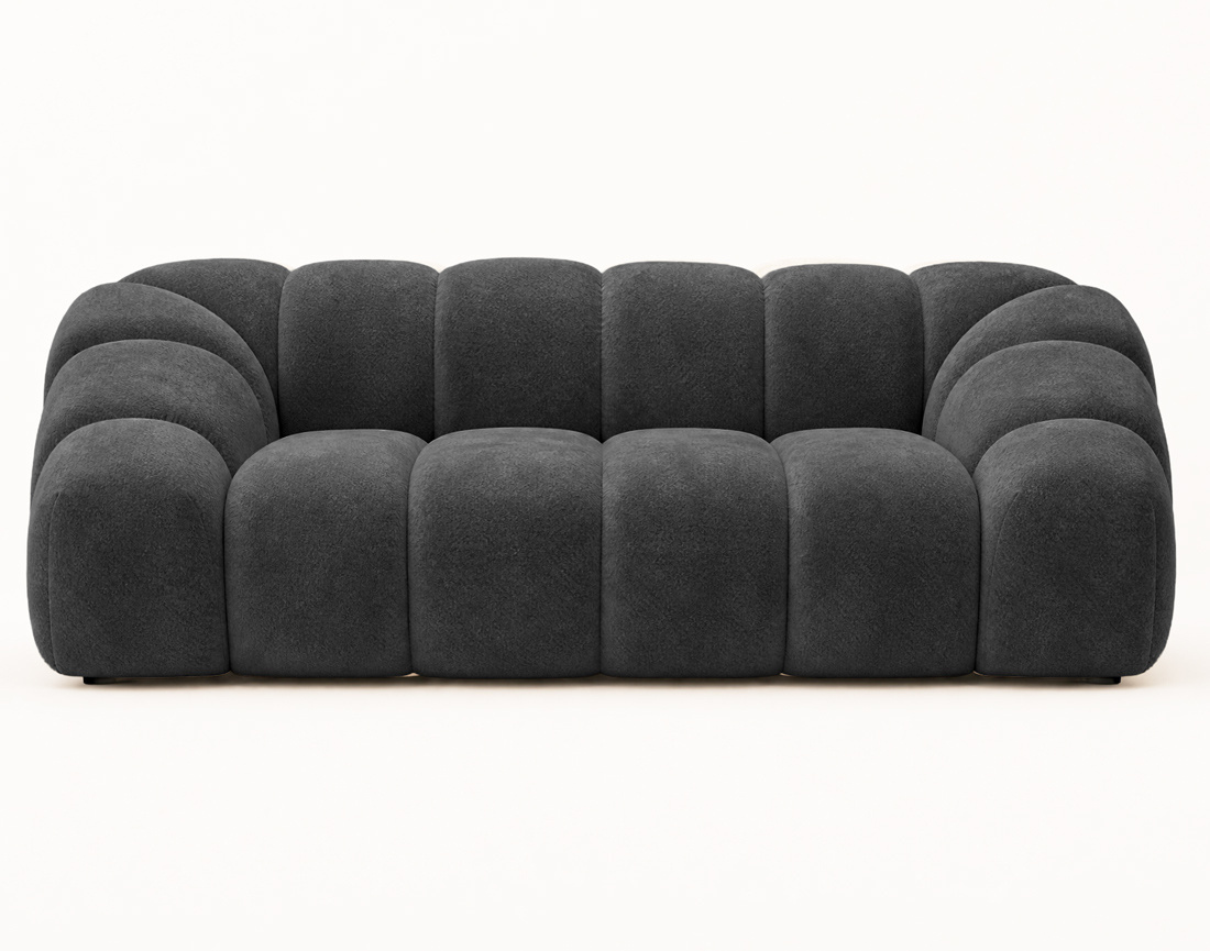 Canapé AVA 3 places en velours texturé - Best Mobilier