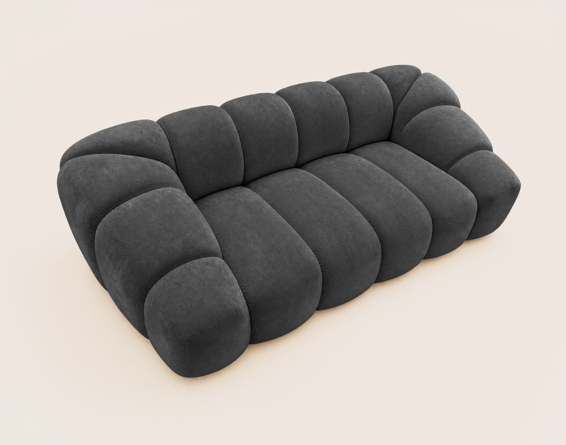 Canapé AVA 3 places en velours texturé - Best Mobilier