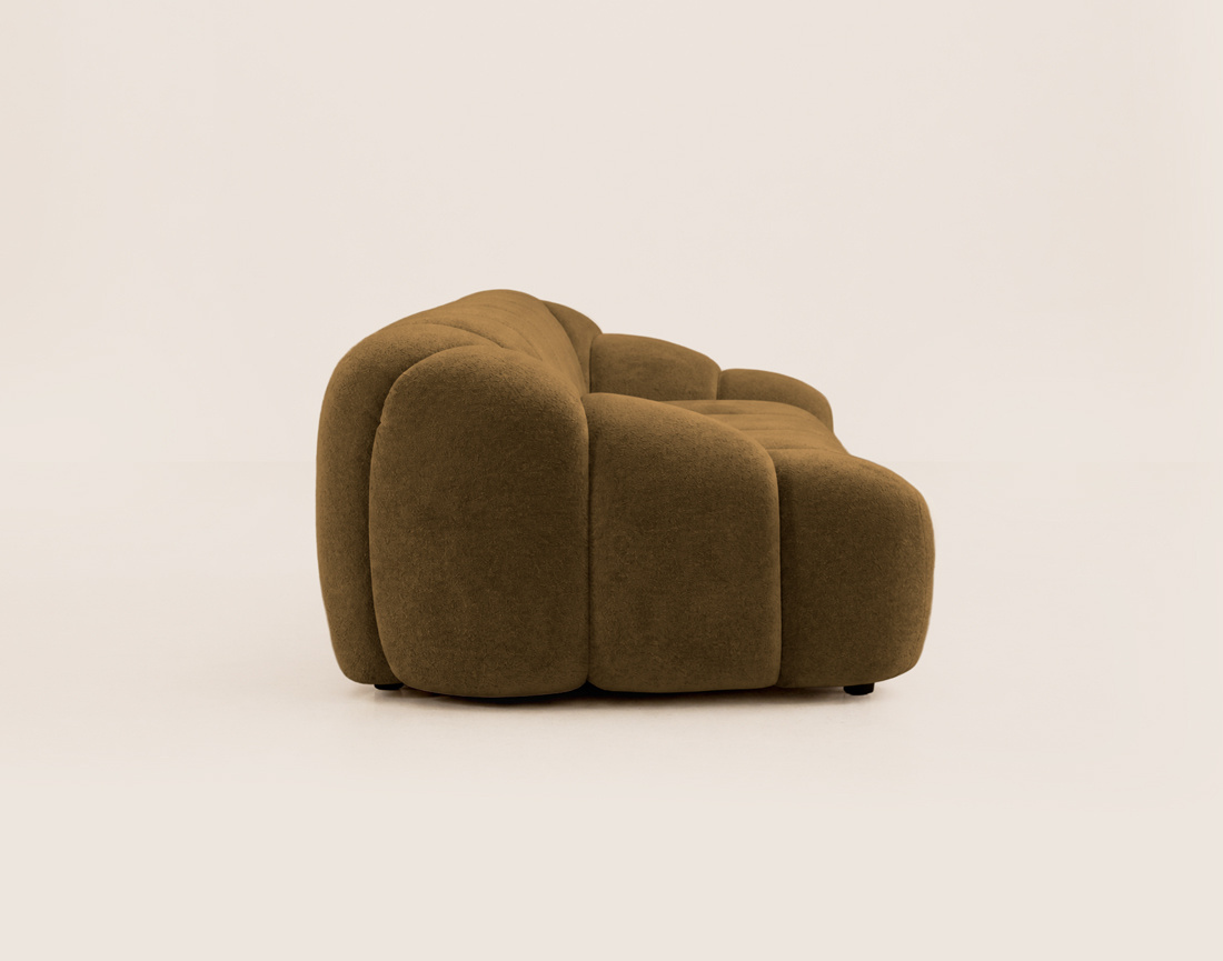 Canapé AVA 3 places en velours texturé - Best Mobilier