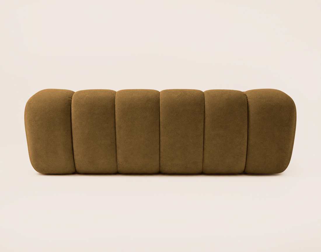 Canapé AVA 3 places en velours texturé - Best Mobilier