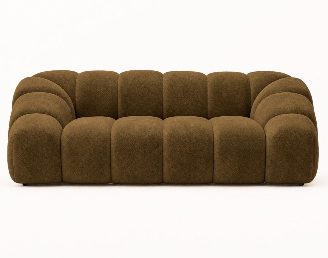 Canapé AVA 3 places en velours texturé - Best Mobilier