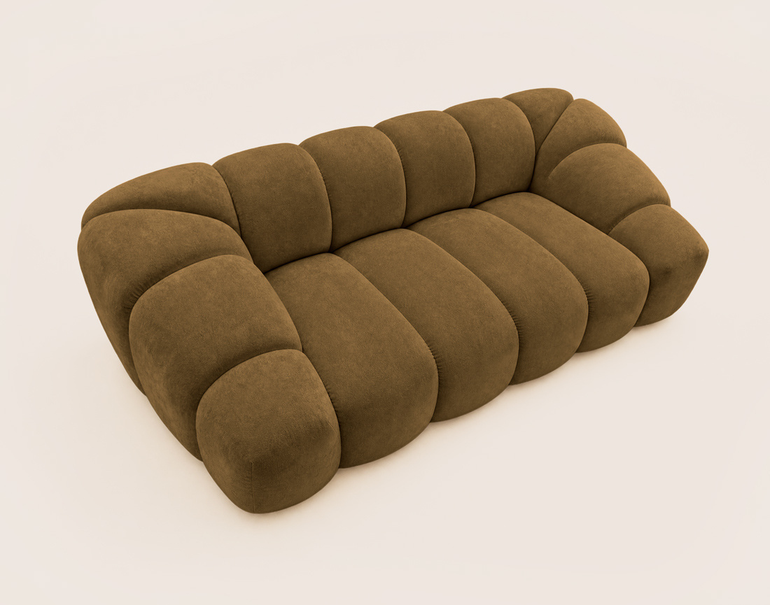 Canapé AVA 3 places en velours texturé - Best Mobilier