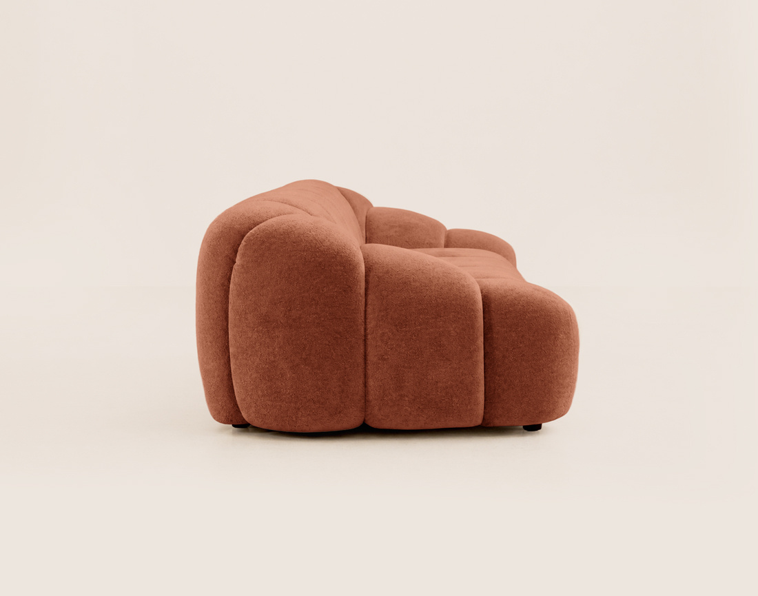 Canapé AVA 3 places en velours texturé - Best Mobilier