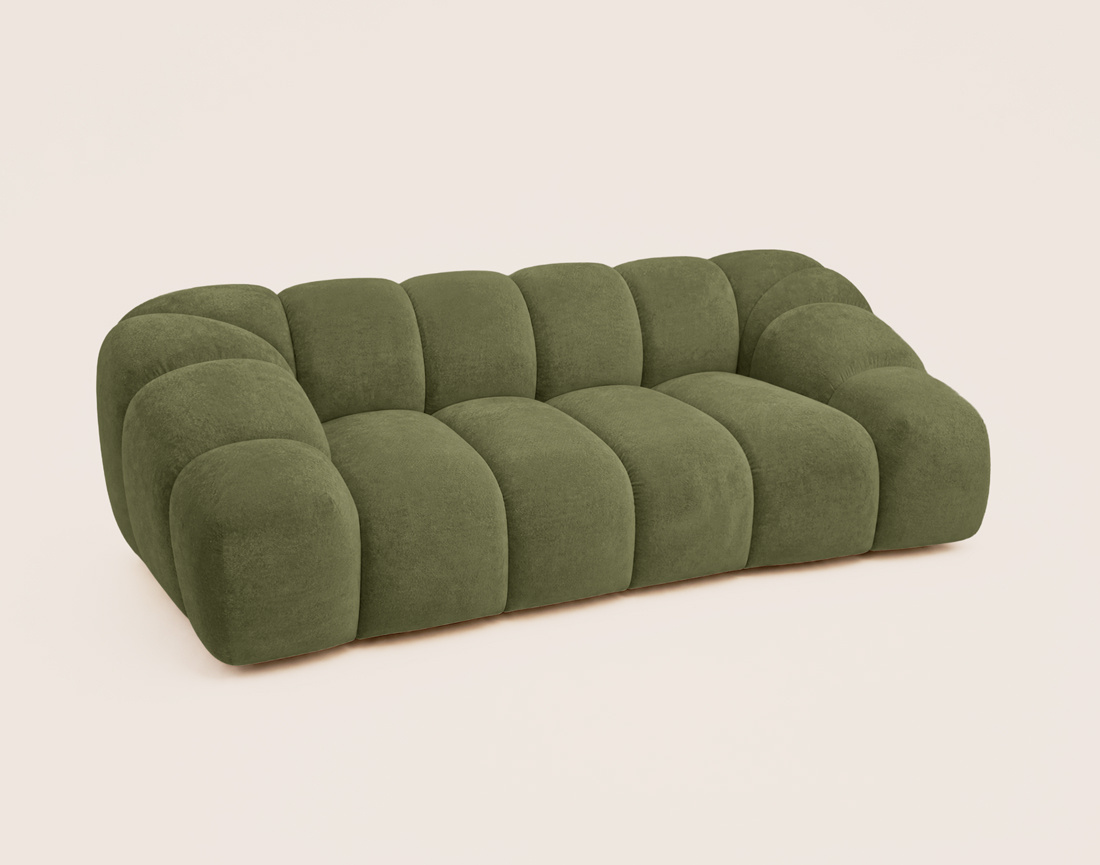 Canapé AVA 3 places en velours texturé - Best Mobilier