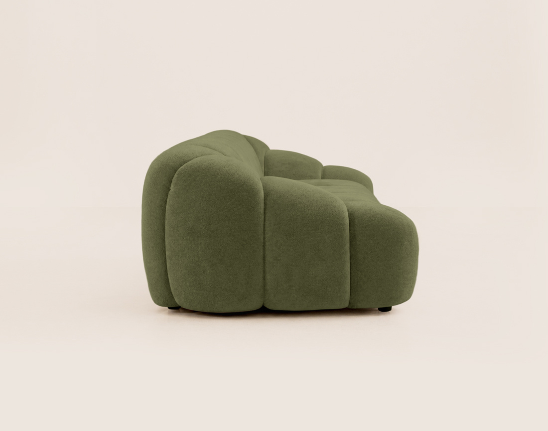 Canapé AVA 3 places en velours texturé - Best Mobilier