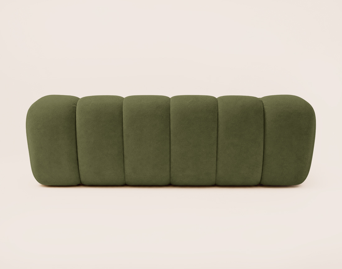 Canapé AVA 3 places en velours texturé - Best Mobilier