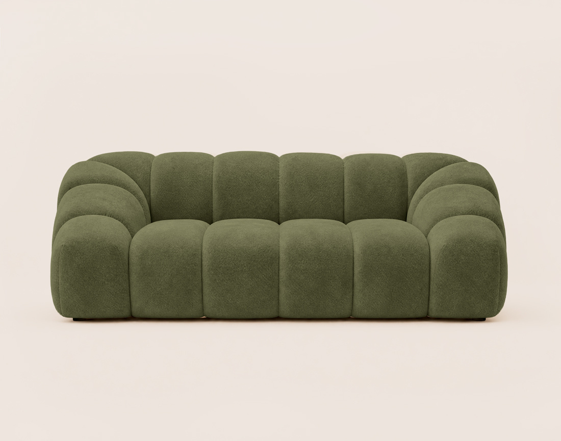 Canapé AVA 3 places en velours texturé - Best Mobilier