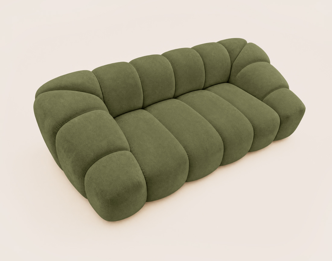 Canapé AVA 3 places en velours texturé - Best Mobilier