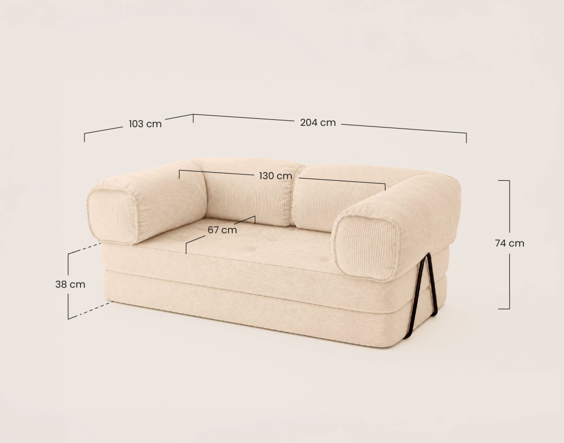 Canapé 3 places convertible Pet Friendly Poppy - Best Mobilier