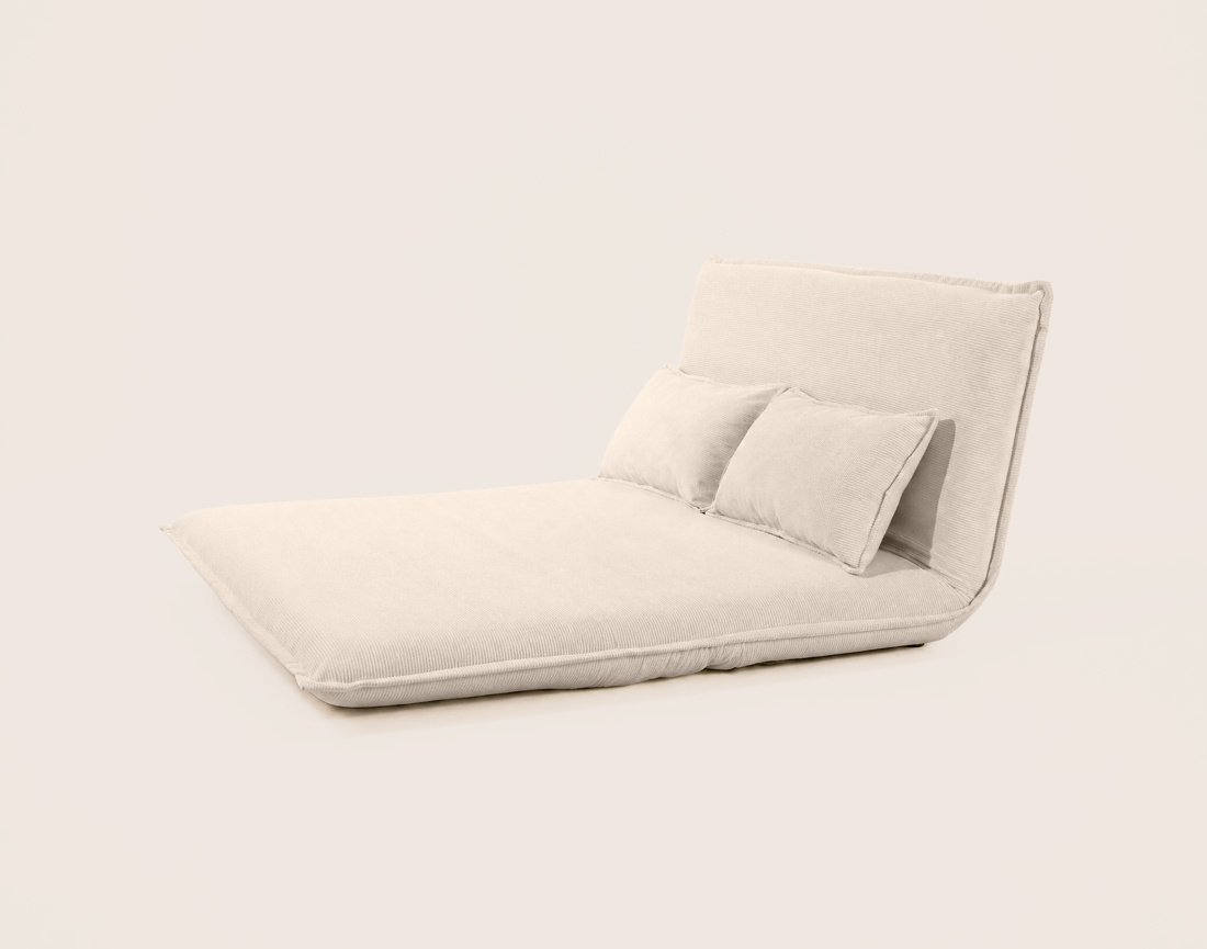 Banquette CANDICE 2 places convertible clic-clac en velours côtelé | Best Mobilier
