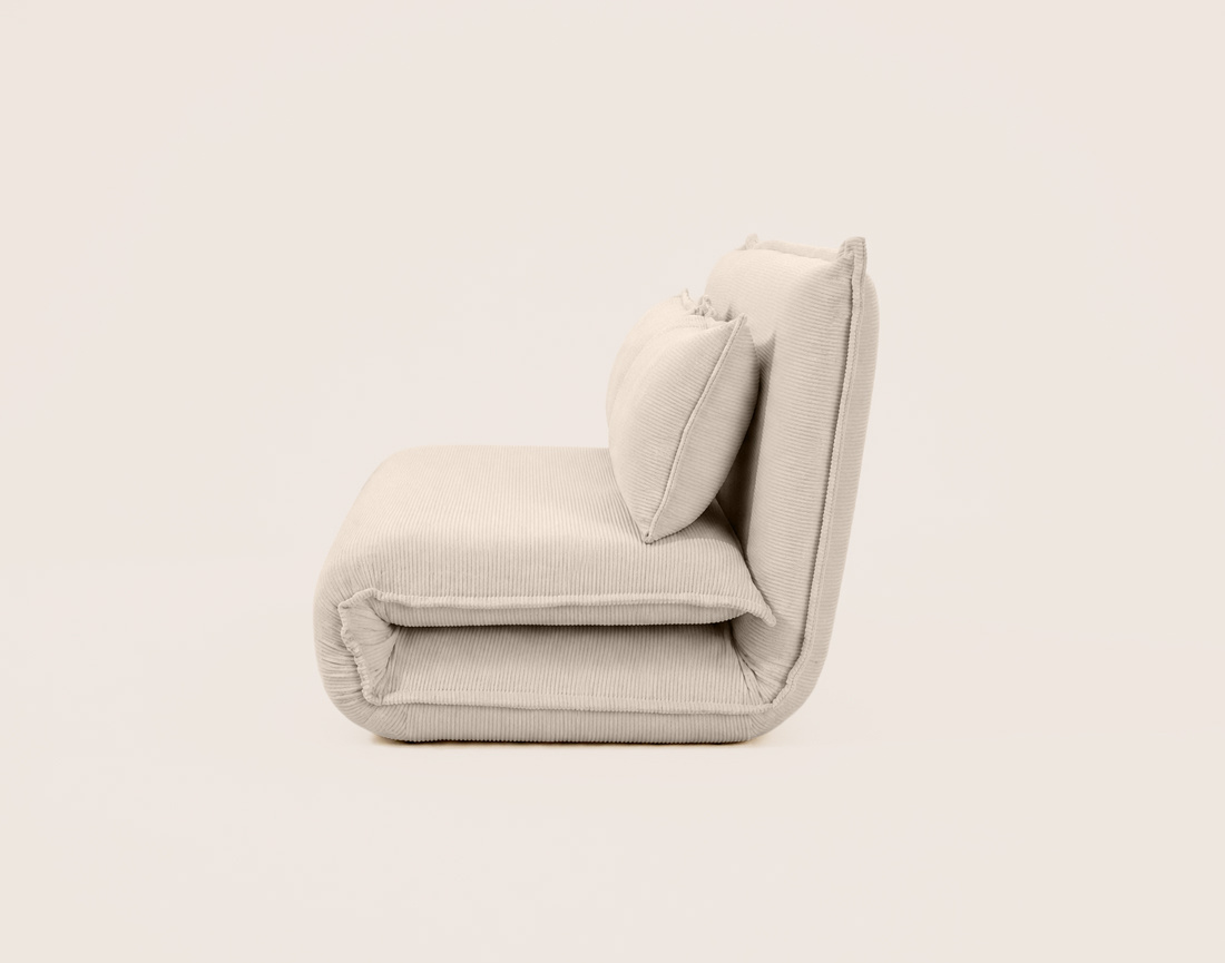 Banquette CANDICE 2 places convertible clic-clac en velours côtelé | Best Mobilier