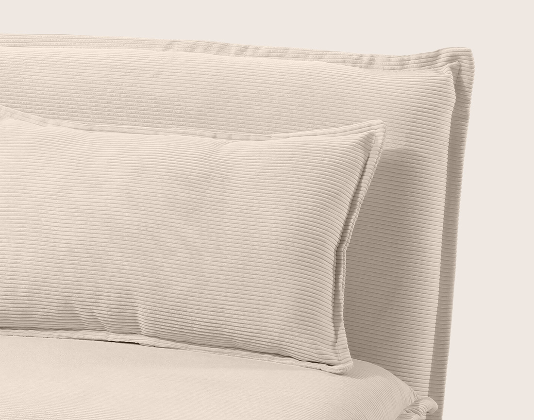Banquette CANDICE 2 places convertible clic-clac en velours côtelé | Best Mobilier