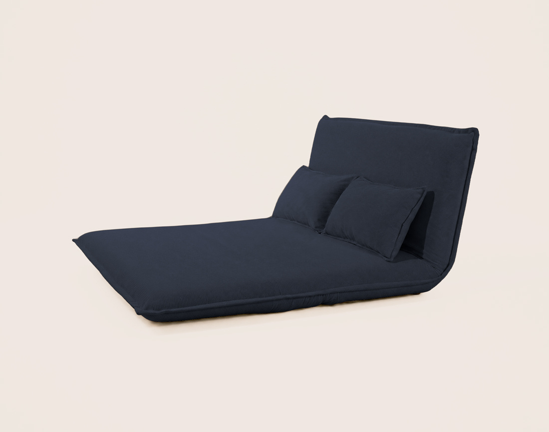 Banquette CANDICE 2 places convertible clic-clac en velours côtelé | Best Mobilier