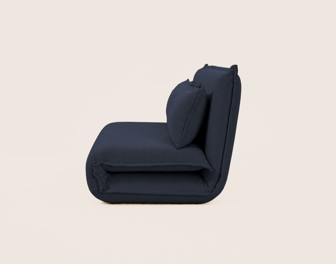 Banquette CANDICE 2 places convertible clic-clac en velours côtelé | Best Mobilier
