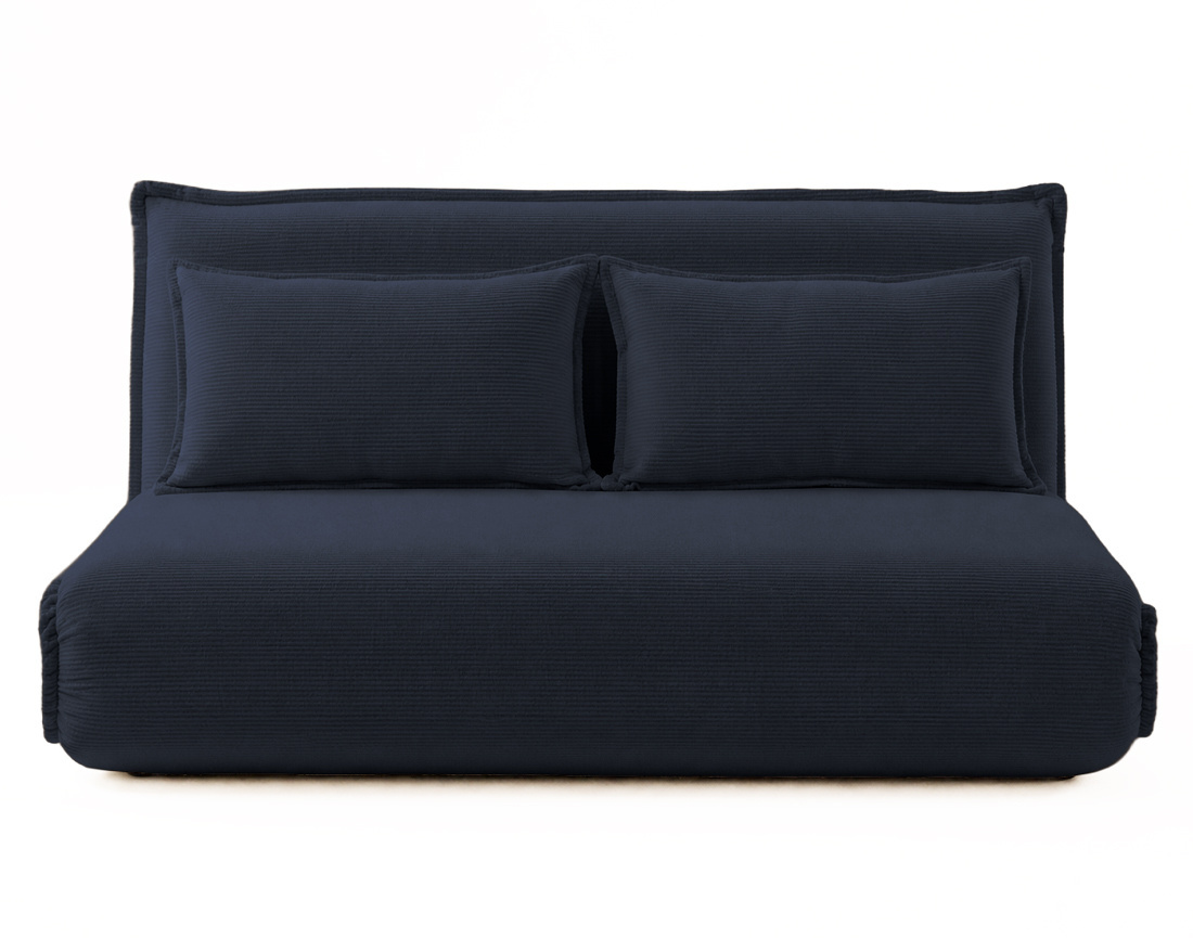 Banquette CANDICE 2 places convertible clic-clac en velours côtelé | Best Mobilier