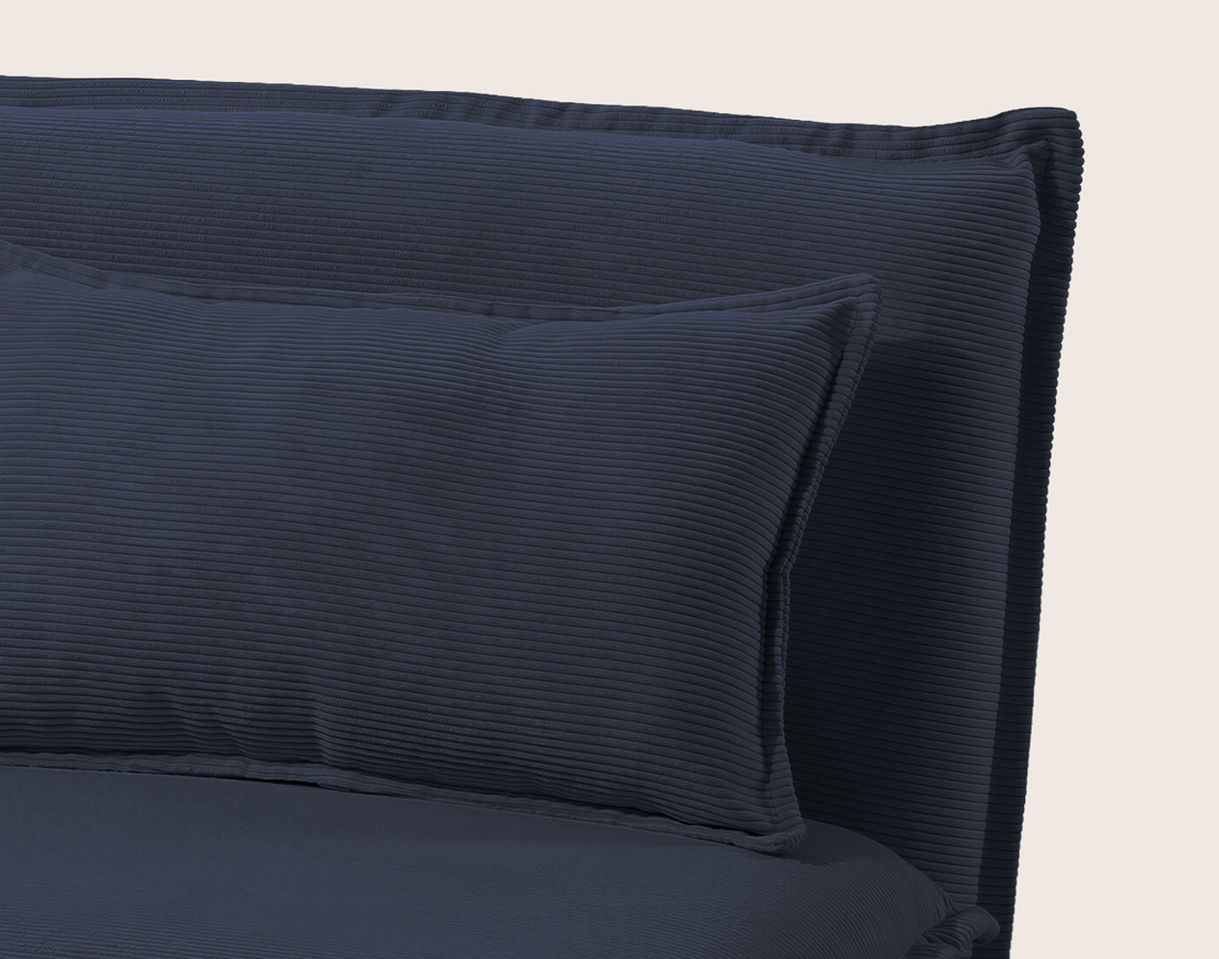 Banquette CANDICE 2 places convertible clic-clac en velours côtelé | Best Mobilier