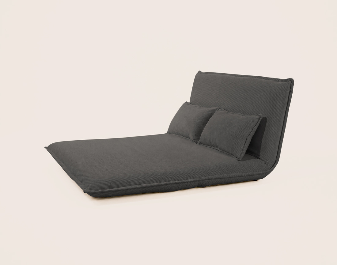 Banquette CANDICE 2 places convertible clic-clac en velours côtelé | Best Mobilier