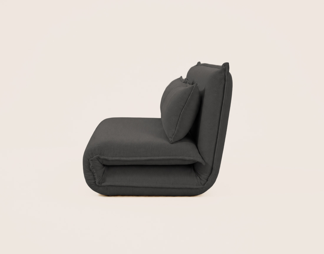 Banquette CANDICE 2 places convertible clic-clac en velours côtelé | Best Mobilier