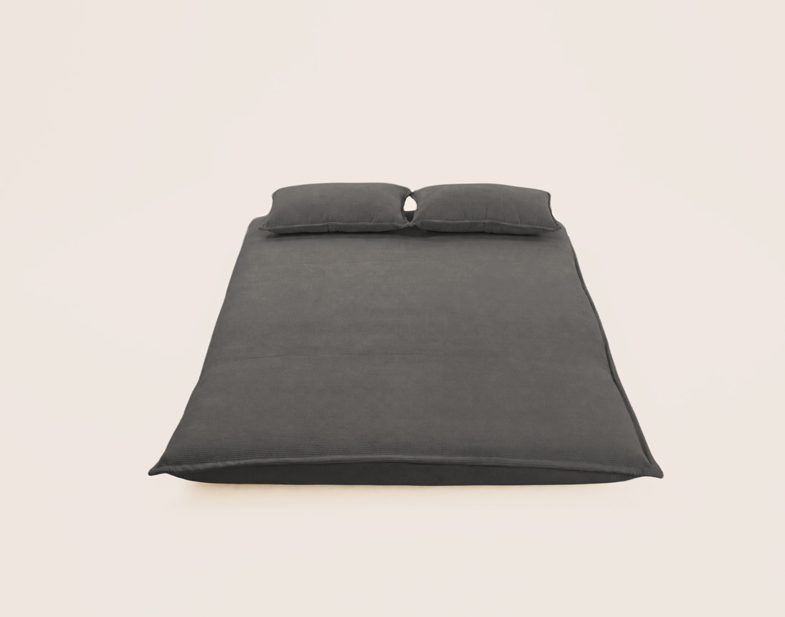 Banquette CANDICE 2 places convertible clic-clac en velours côtelé | Best Mobilier