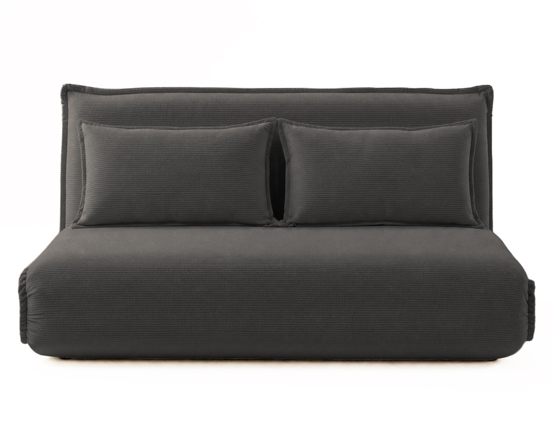 Banquette CANDICE 2 places convertible clic-clac en velours côtelé | Best Mobilier