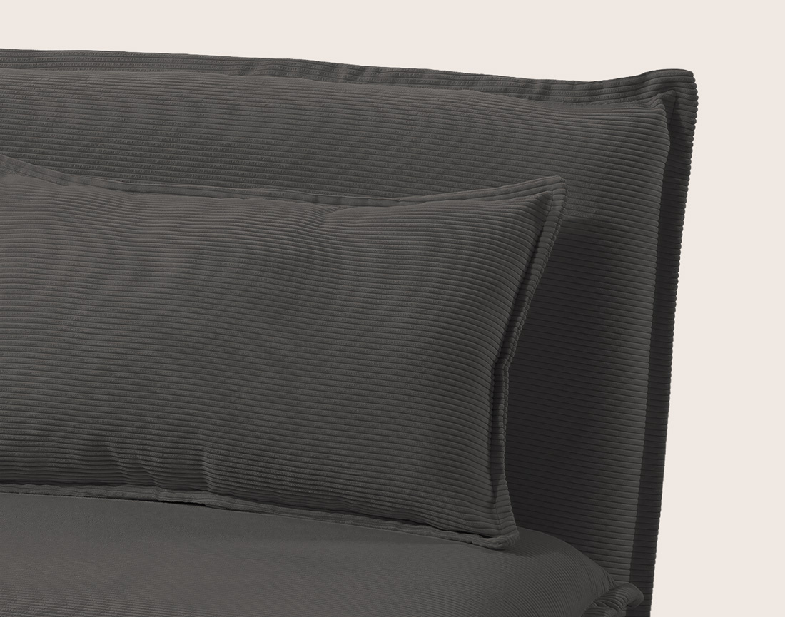 Banquette CANDICE 2 places convertible clic-clac en velours côtelé | Best Mobilier